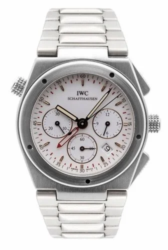 IWC Ingenieur Mecaquartz Chronograph Alarm Stainless Steel / White / Bracelet IW3805-03 (IW380503)